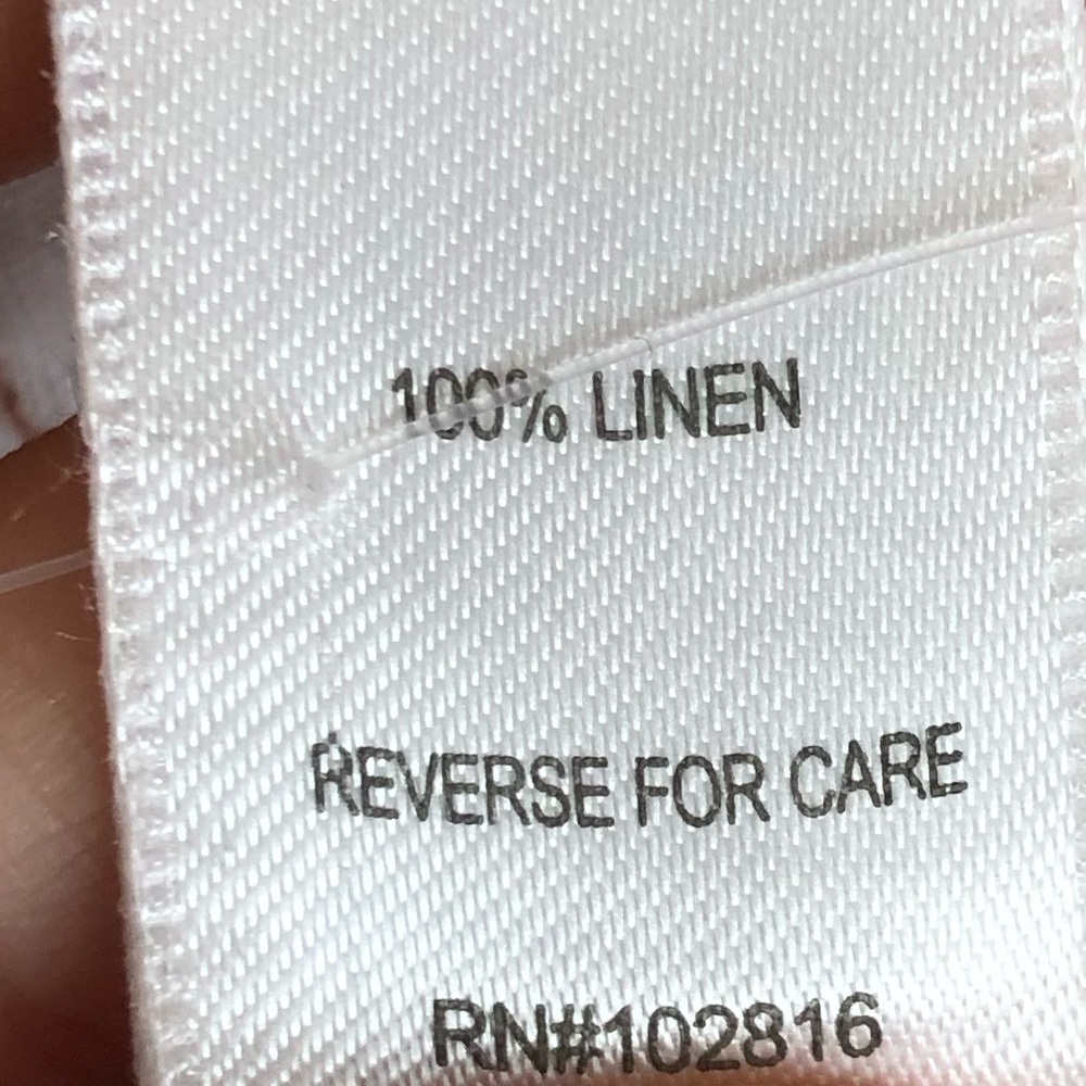 Garnet Hill 100% Linen Button-Down Rust/White Abs… - image 6